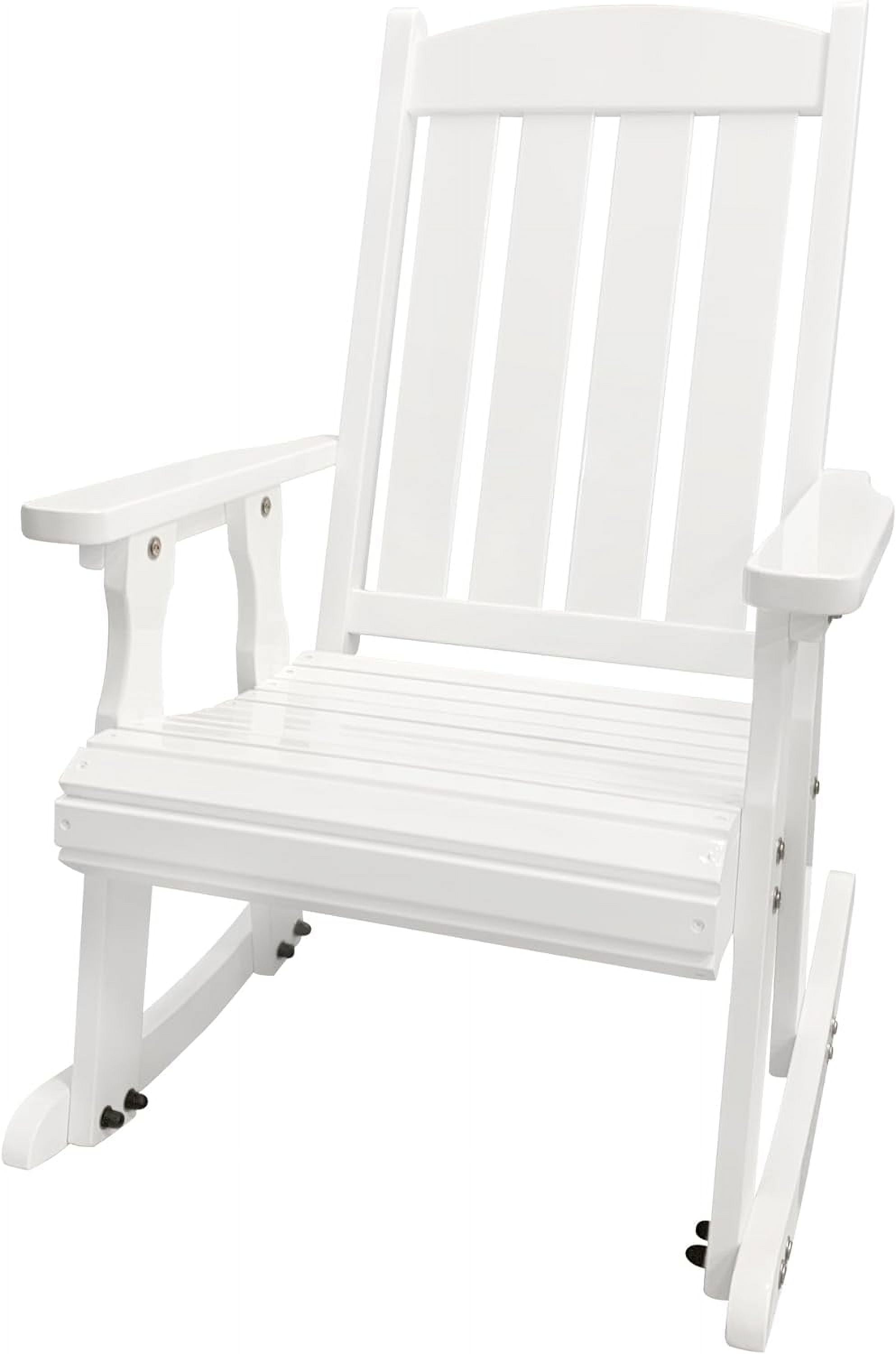 Wooden Rocking Chair with Comfortable Backrest Inclination, High ...