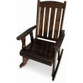 thumbnail image 1 of Wooden Rocking Chair with Comfortable Backrest Inclination, High Backrest and Deep Contoured Seat, Solid Fir Wood, Heavy Duty 600 LBS, for Both Outdoor and Indoor, Porch and Patio (Rustic), 1 of 18