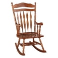 thumbnail image 1 of Wooden Rocking Chair Dark Walnut Brown, 1 of 1
