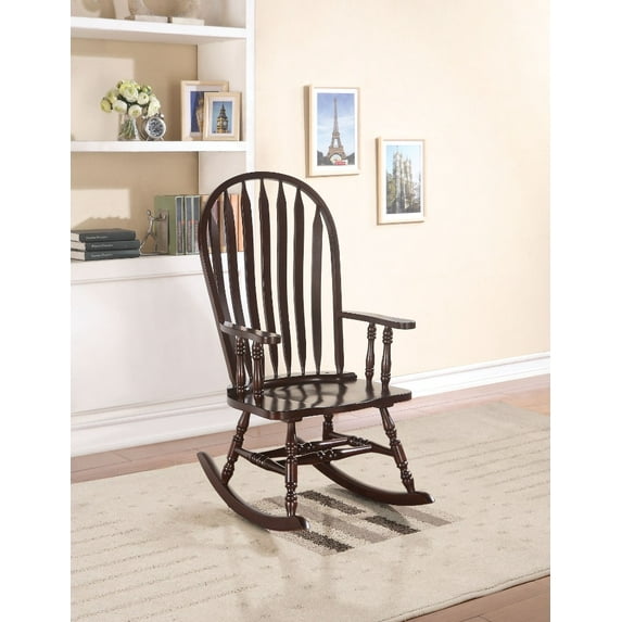 Wooden Rocking Chair, Espresso Brown