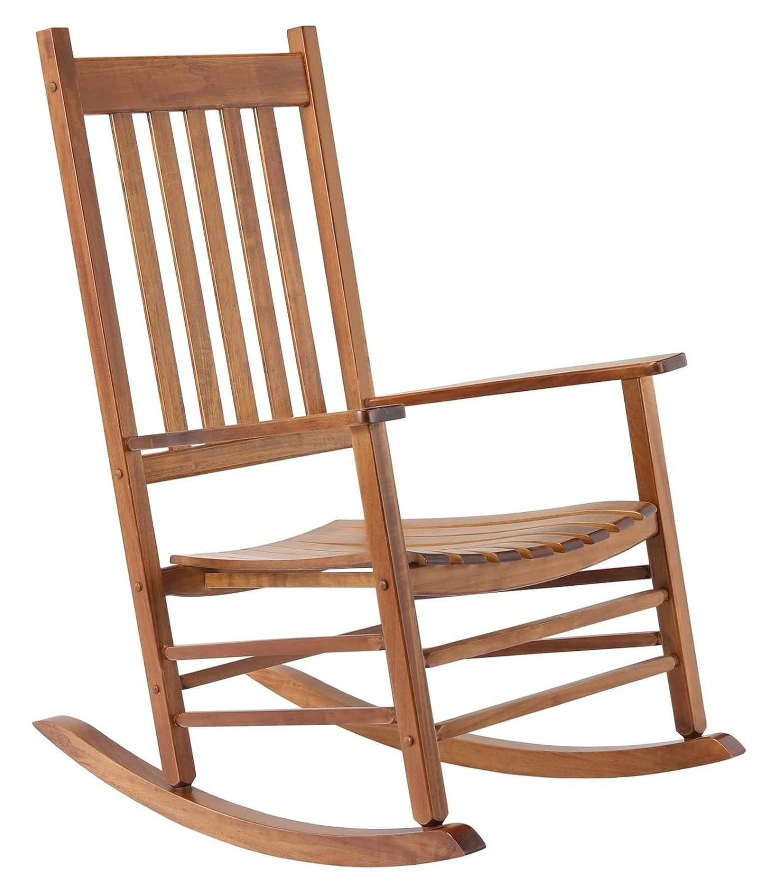 Wooden Rocking Chair, Outdoor Rocking Chair with High Back, Outdoor ...