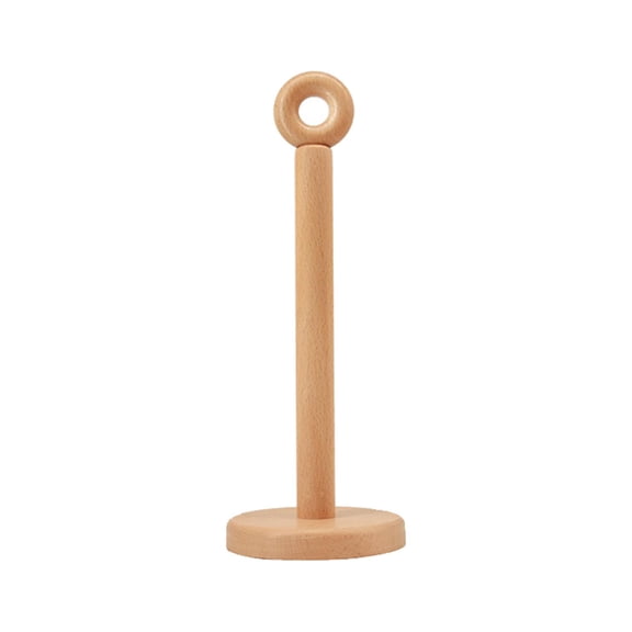 Wooden Roll Paper Holder Paper Rack Stand Organizer for Farmhouse Kitchen Home