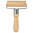 thumbnail image 1 of Wooden Rolling Pin Roller Stainless Steel Shaft Ergonomic Curved Handle Large Medium Small Effort Saving Dough Cookies Pizza Pie Tart Pasta Dumpling Baking Kitchen Tool Smooth Finish, 1 of 1