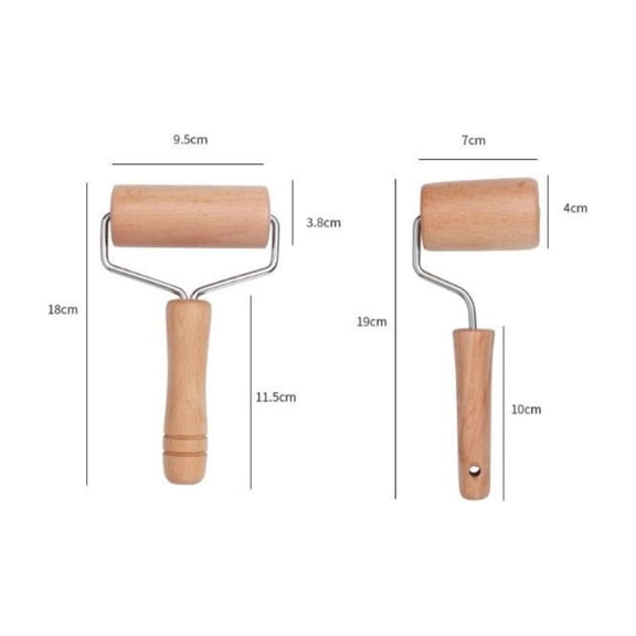 Wooden Rolling Pin - Y Shape and 7 Shape Dough Roller for Baking - Smooth Surface Dough Rolling Tool for Pie Pastry Pizza - Kitchen Baking Tool