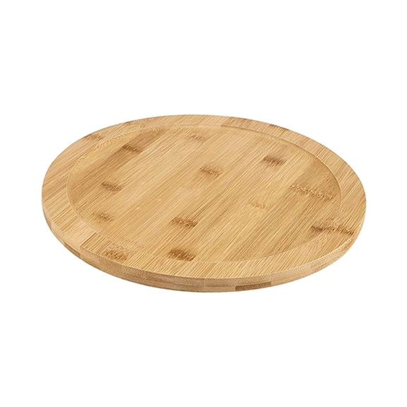 Wooden Rotating Dining Plate Wooden Round Rotating Plate Swivel Plate Wooden Turntable Rotating Wooden Tray for Pantry Kitchen Dining Table