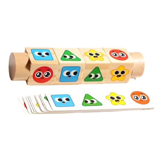 Wooden Rotating Puzzle Educational Toy for Spatial Imagination Logical Skill Improve and Cognition Growth