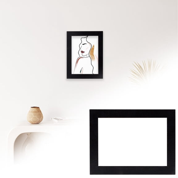 Wooden Rotating Storage Photo/Picture Frame, Magnetic Front-Loading Woodens Collage Family Pictures Frame, Artwork Frames Changeable, Artwork Display Storage Frame for Wall (Black, 7.79"X5.94")
