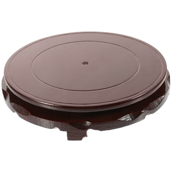 Wooden Rotating Tray Display Shelves Stand Sculpture Base Pallets Table Decor Pedestal Bonsai