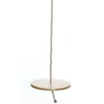 thumbnail image 1 of Wooden Round Disc Plate Swing Seat With Hanging Rope, 1 of 6