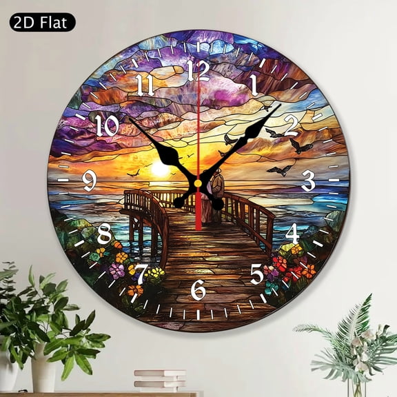 Wooden Round Wall Clock, Couple Anniversary Keepsake Gift, Wedding Present for Him and Her, Romantic You and Me Wall Decor