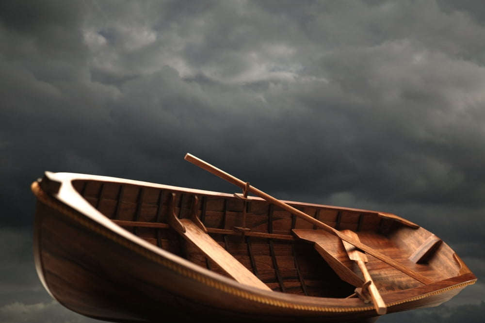Wooden Rowboat Canvas Art - Don Hammond Design Pics (17 x 11)