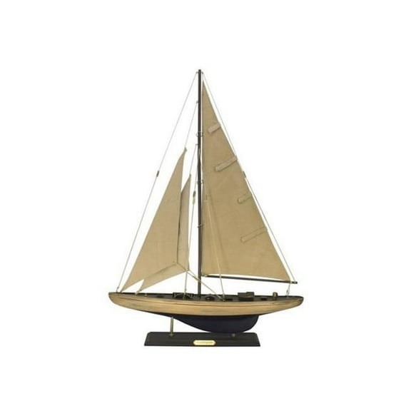Wooden Rustic Enterprise Limited Model Sailboat Decoration- 27 in.