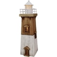thumbnail image 1 of Wooden Rustic Lighthouse Nautical Tabletop Decoration Beach Themed Decor, 1 of 6