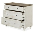 thumbnail image 1 of Wooden Rustic White Dresser Mid Century Modern Chest of Drawers, 1 of 9