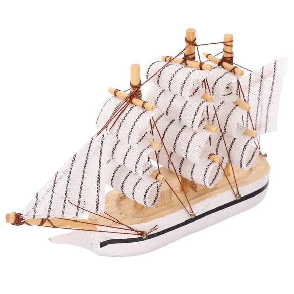 Wooden Sailboat Model Decor Miniature Sailing Boat Model Boat Model Boating Themed Decoration Boat Party Decoration Miniature Ocean Decor