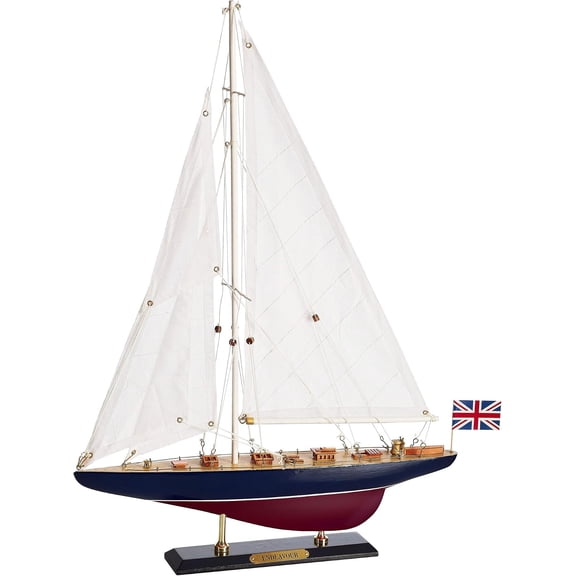 Wooden Sailboat Model Ship Endeavour