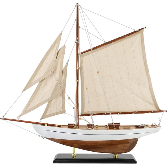 Wooden Sailboat Sailing Ship Model
