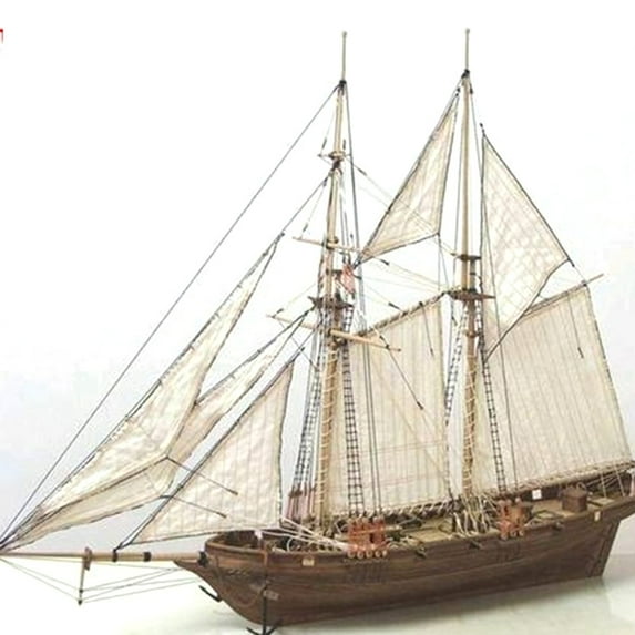 Wooden Sailboat Ship Kit - Home DIY Model, Classical Wooden Sailing Boats Scale Model Decorat, Wooden Ship Model Boat Kits for Kids and Adults Gifts Toy (400 * 150 * 270mm)