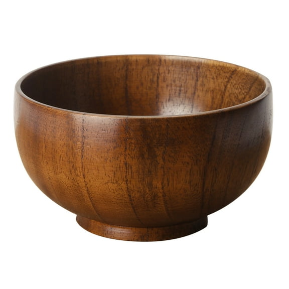 ULTNICE Food Basin Salad Bowl Wood Holding Rice for Everyday Use 1Set