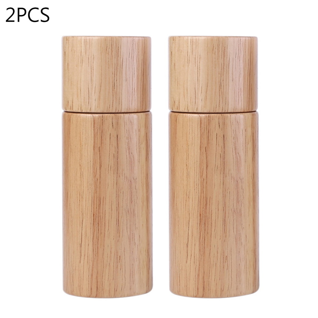 Wooden Salt and Pepper Grinder Set Pepper Grinder Adjustable Manual Sea Grinder for Restaurant Dinner BBQ