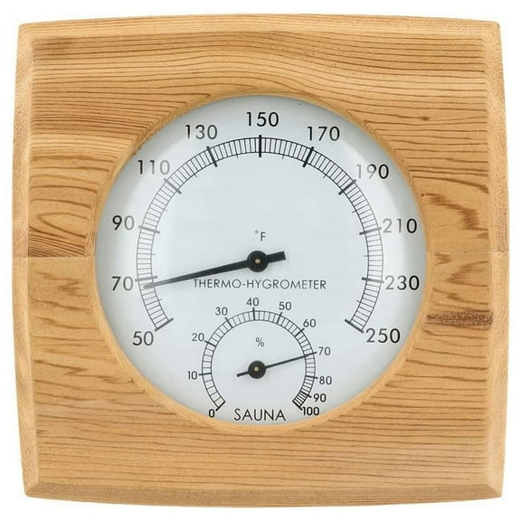 Wooden Sauna Hygrothermograph,Sauna Thermometer and Hygrometer,Indoor Humidity Temperature Measurement Sauna Room,1 * Sauna Thermometer and Hygrometer,As Shown