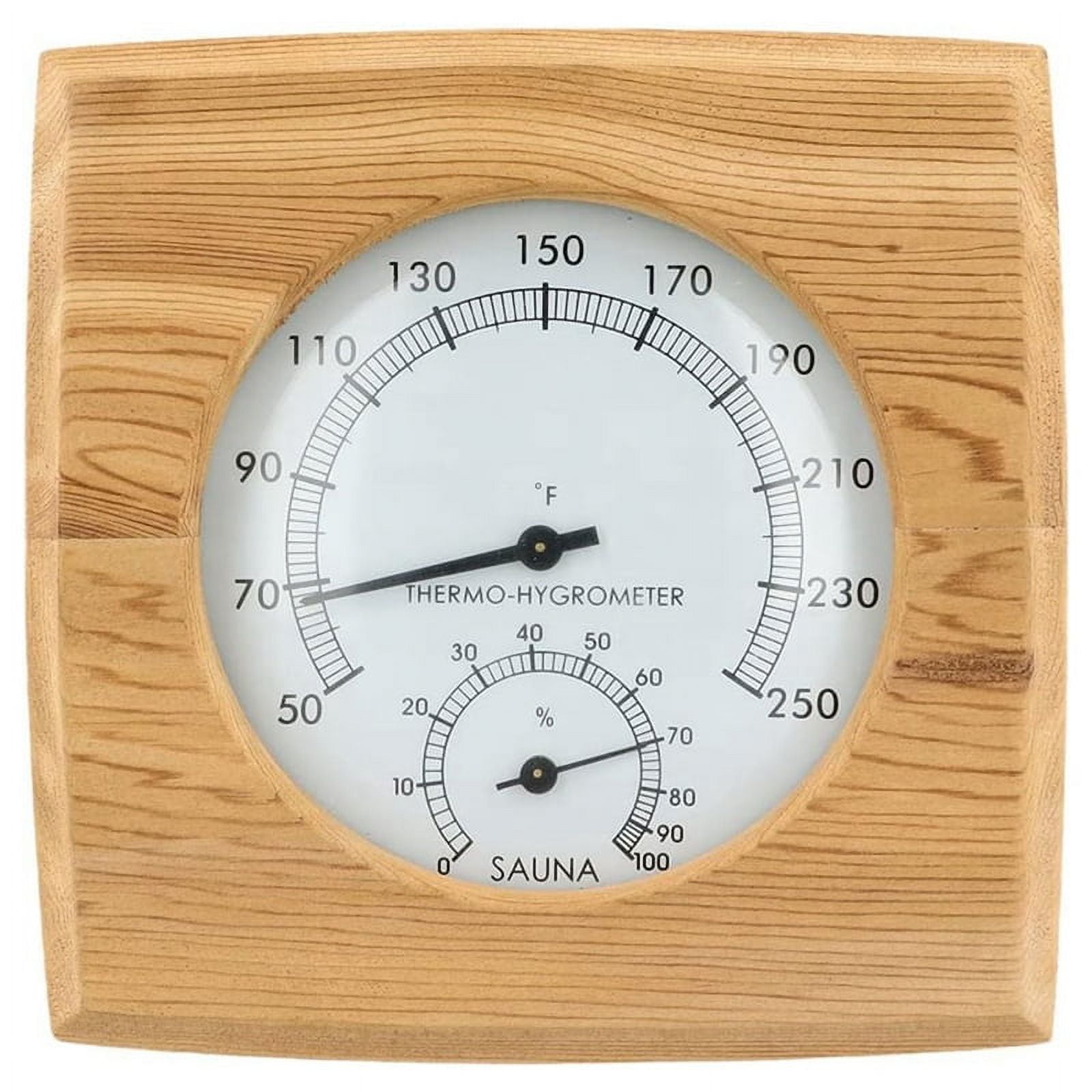 Wooden Sauna Hygrothermograph,Sauna Thermometer and Hygrometer,Indoor Humidity Temperature Measurement Sauna Room