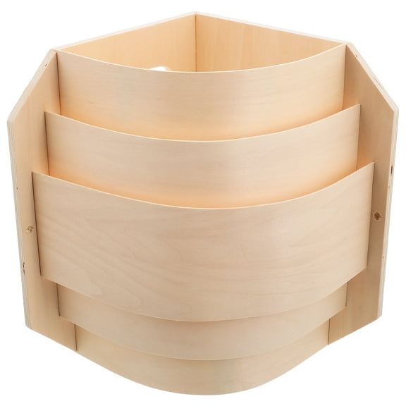 Wooden Sauna Light Shade Right Angle Soft Lighting Wood Lampshade Decoration Universal Small Sauna Room Corner Light Shade
