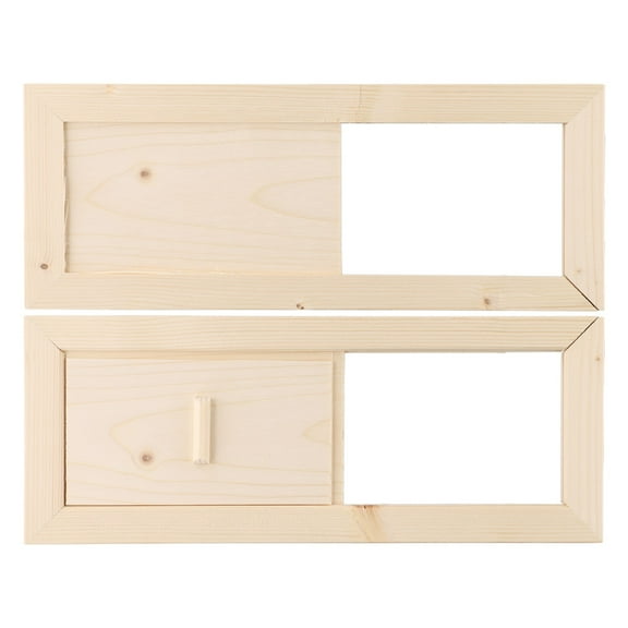Wooden Sauna Ventilation Flap With Adjustable Air Slide Exhaust Valve For Steam Room Or Sauna Room Window Installation, Improved Airflow Control And Circulation Efficiency -34 X 13.7Cm