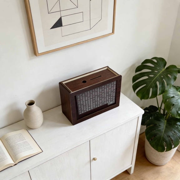 Wooden Savings Bank With Savings Goals Tracker, Bank For S And Children, No Installation Required, 2Ml Dollar Savings Piggy Bank With Pen, Savings Objectives Coin Bank For