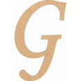thumbnail image 1 of Wooden Script Letters, Unfinished 16'' Tall Alphabet G, Blank Wall Craft, 1 of 5