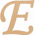 thumbnail image 1 of Wooden Script Letters, Unfinished 8'' Tall Alphabet E, Blank Wall Craft, 1 of 8