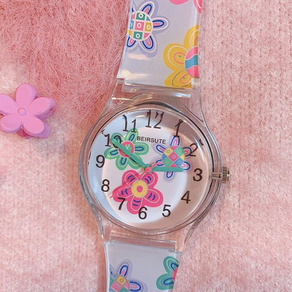 Women Summer Flower Watches Colorful Casual Round Digital Watch I3