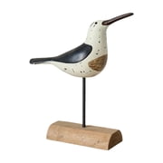 Wooden Seagulls Figurines,Mediterranean Styles Bird Statues Ornament for Beach