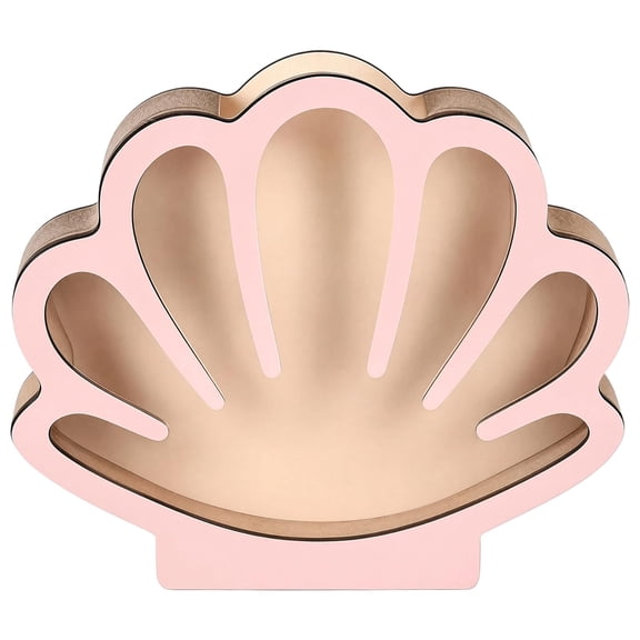 Wooden Seashell Collection Storage Box with Acrylic Panel Seashell Display Case Coastal Decor