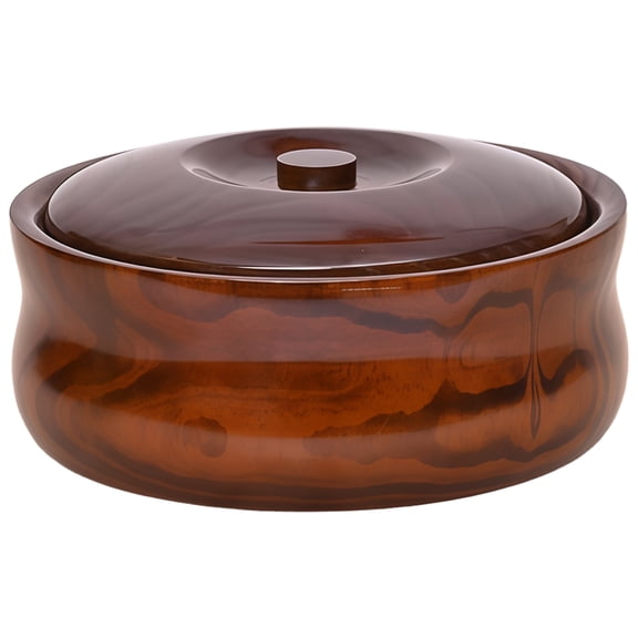 Wooden Serving Bowl with Lid, Diameter 8.66 in, Food Storage and Party Bowl for Salad, Nuts, and Snacks