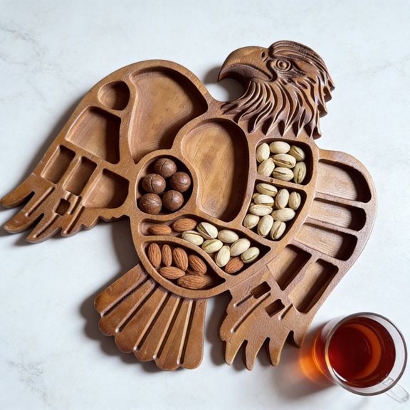 Wooden Serving Platter, Rustic Charcuterie Board, Eagle Shaped Cheese Tray, Large Grazing Table Centerpiece, Entertaining Gift, Two Eagle Plates