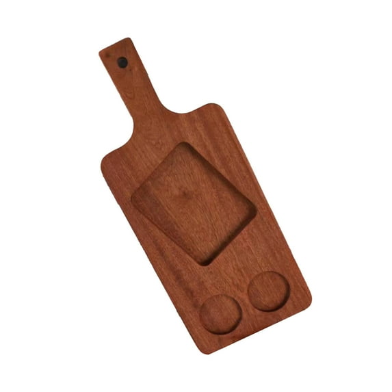 Wooden Serving Platters and Trays,Natural Acacia Wood Serving Trays for Party Wood Plates for Food, Snack, Dessert, Cheese, Fruit, Oval Bathroom Vanity Jewelry Tray Platter