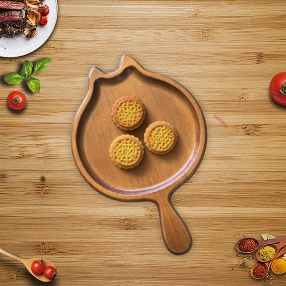 Wooden Serving Tray, Walnut Charcuterie Board for Desserts, Snacks, Sushi, Fruit, Multipurpose Platter for Christmas, Thanksgiving, Weddings, Parties, Home Kitchen, Rustic Elegant Wooden Serving Tray