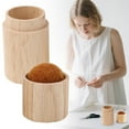 thumbnail image 1 of Wooden Sewing Needle Holder Large Capacity Sewing Pin Cushion Circular Wooden Needle Storage Box Portable Pin Cushion Wood Sewing Storage Case Secure Needle Tube, 1 of 9