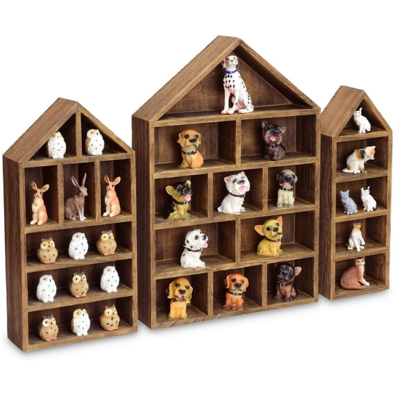 Wooden Shadow Box Display Shelf Organizer