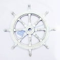 thumbnail image 1 of Wooden Ship Wheel (Antique White - Random Sketch Pattern) - (42 Inches), 1 of 5