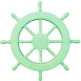 thumbnail image 1 of Wooden Ship Wheel With Wooden Hub - (36 Inches, Dark Sea Green) - Padua Green, 1 of 1