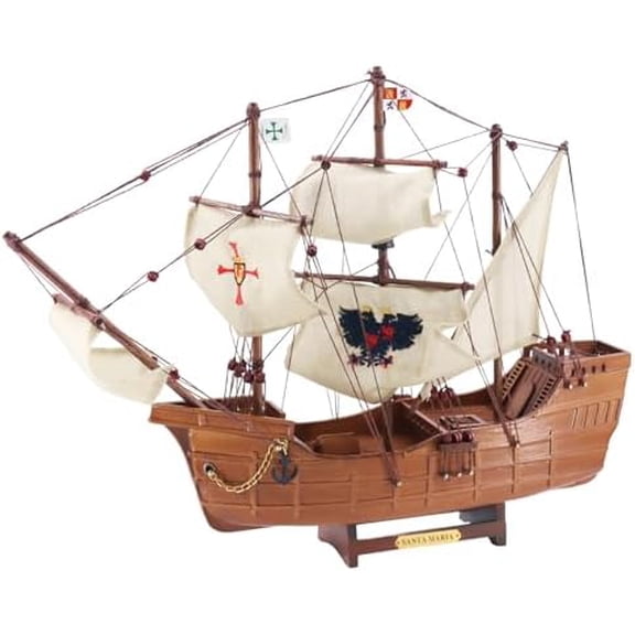 Wooden Ships 16" Santa Maria Miniature Tallship Models Nautical Sailboat Decor Father's Day Christmas Gift Christopher Columbus$$Home Decor, Kitchen, & Other