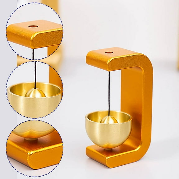 Wooden Shopkeepers Bell for Door Opening, Magnetic Wooden Door Chime Bells with Easy Installation - No Drilling Required,Wood Doorbell Wind Chimes for Refrigerator,Renter-Friendly Doorbell