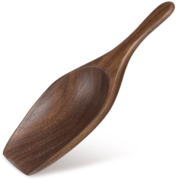 jojofuny Wood Tea Spoon Dark Brown Kitchen Tool For Cooking 1Pcs 5.5x1.9in