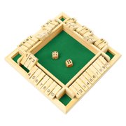 Wooden Shut The Box Game,10-Number Dice Game for 2-4 Players,for Parties and Friends Gatherings,Classic Tabletop Board Game