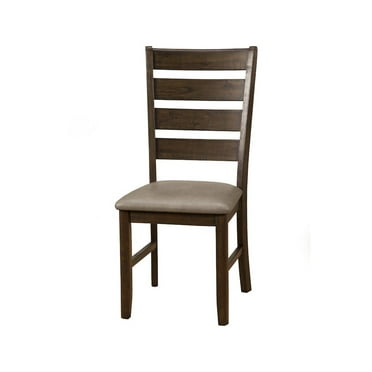 Wooden Side Chairs With Laddder Back Design Set Of 2 Brown - Saltoro Sherpi