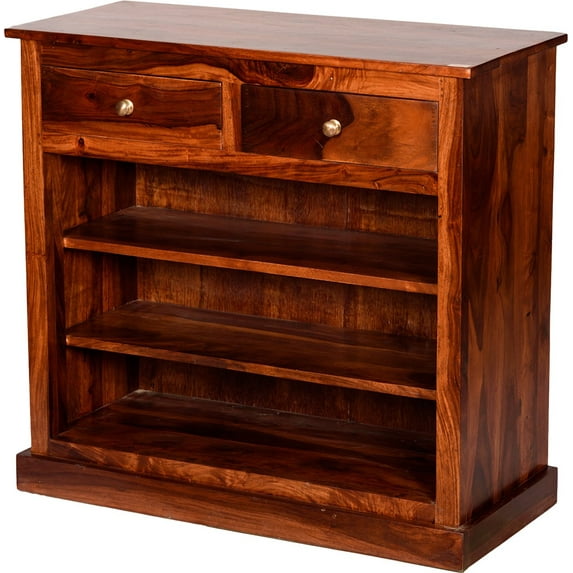 Wooden Sideboard with 2 drawer and open shelf