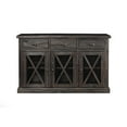 thumbnail image 1 of Wooden Sideboard with 3 Drawers and Doors Brown, 1 of 3
