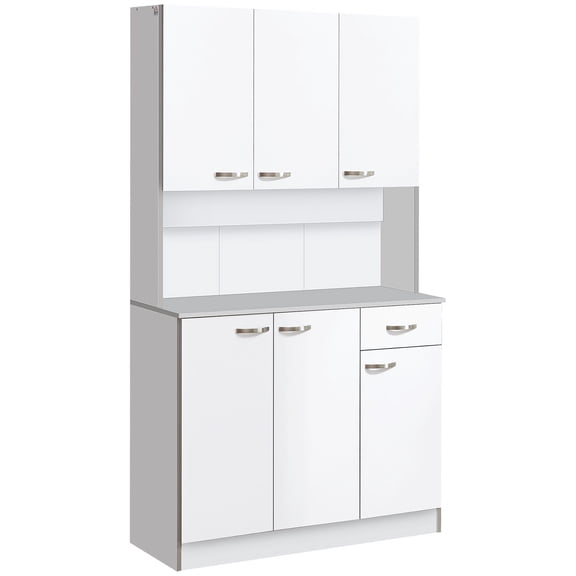 Wooden Sideboards HomCom 71" Modern Freestanding Kitchen Buffet Hutch With Server and Storage,Sideboards With Storage